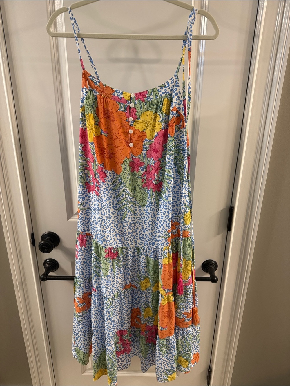 THML maxi dress with tassel tie waist- never worn